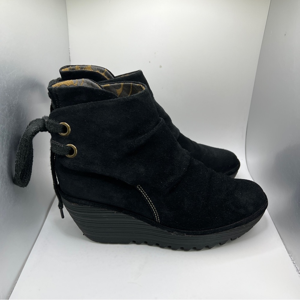 Women’s Fly London Wedge Ankle Boots Size 7 (37) - Picture 4 of 10